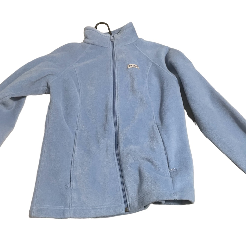 Womens baby blue columbia zip up sweater